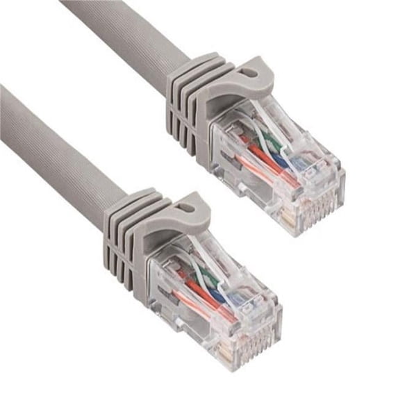 Sanoxy SNX-CBLR-C6110-3007 7 ft. Cat6a 600 MHz UTP Snagless Ethernet Network Patch Cable, Gray