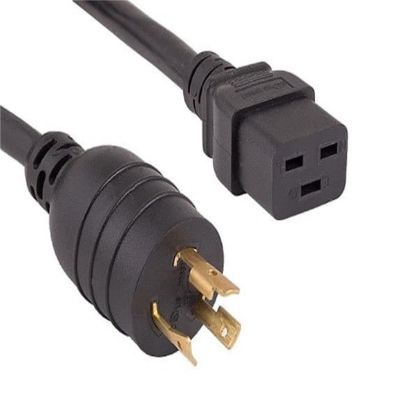 Sanoxy SNX-CBLR-PW142-1208 8 ft. 12 AWG 20A 250V Heavy-Duty Power Cord - NEMA L6-20P to IEC 320 C19, Black