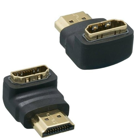 Sanoxy CBL-SNX-HM204-1200 Adapter Compatible for HDMI Male to Female Port Saver - 90 deg - Black - Pack of 2