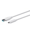 thumbnail image 1 of Sanoxy Cables and Adapters; USB Type C to USB-A 3.1 Gen 2 Cable, 10Gbps, 3A, 30AWG (3.3ft), White, 1 of 2
