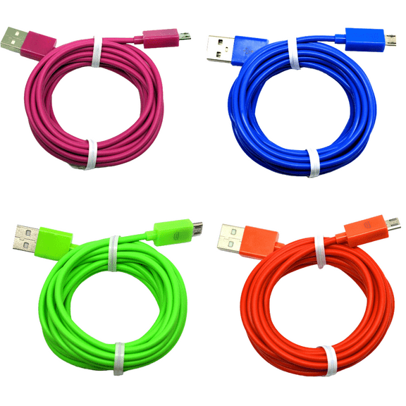 Sanoxy Colorful Micro USB Data Charging USB Cable Universal 4-pack
