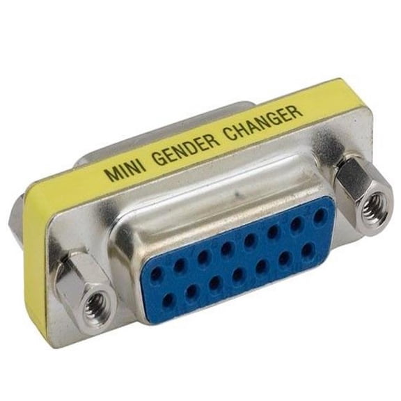 Sanoxy SNX-CBLR-DB208-9400 DB15 Female to Female Mini Gender Changer - Silver - Pack of 5