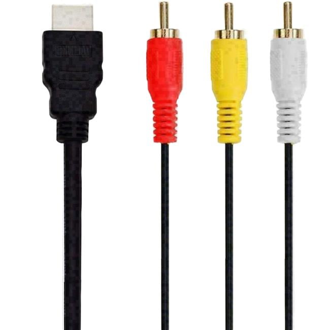 3-Male RCA to 3-Male RCA Composite Video Audio A/V AV Cable 5m - C.B.Electronics