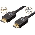 thumbnail image 1 of Sanoxy High Performance Gold Plated HDMI to HDMI 10 ft. Cable for 4K TV- PS3- PS4 & Xbox - 2X Value Pack, 1 of 1