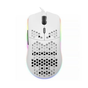 Sanoxy WP-254821619943-MS-WE RGB Gaming Mice Mouse 6400 DPI USB Flowing Backlit Light Wired PC, Laptop & Computer, White