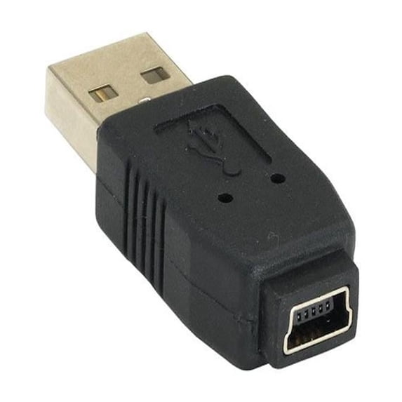 Sanoxy SNX-CBLR-U2204-1200 USB Type A Male to Mini B 5-pin Female Adapter - Black