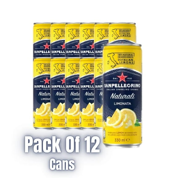Sanpellegrino Italian Sparkling Drink, Limonata, 11.15 fl oz, 12 Cans