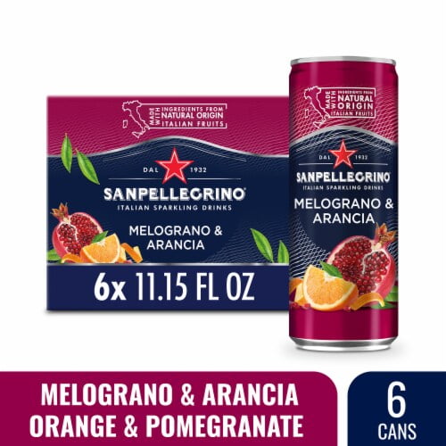 Sanpellegrino Italian Sparkling Drink Pomegranate Orange 330 ML - Pack of 2