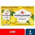 thumbnail image 1 of Sanpellegrino Lemon Italian Sparkling Drinks, 66.9 fl oz, 6 Pack Cans, 1 of 7