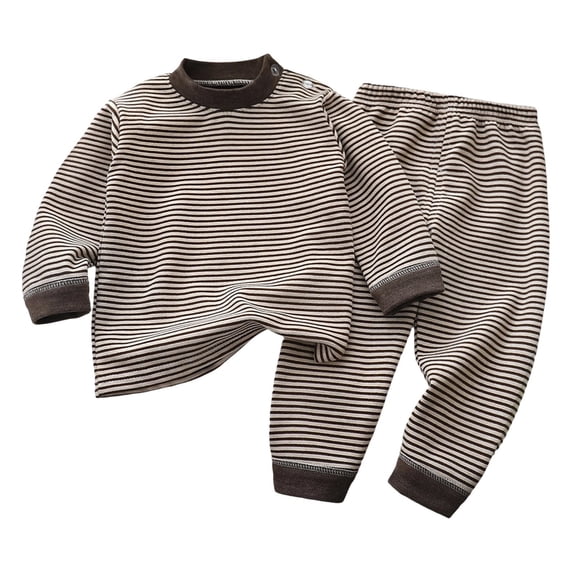 Sanphen Fall Girls Clothes Set Casual Striped Print Sweatshirts And Pants Set Long Sleeve Girls 2 Piece Outfits,Size 12-18 Months