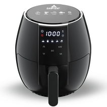 Sanptent 5.8 Quart Air Fryer, Electric Hot Oven Oilless Multifunctional Cooker with Digital LED Touchscreen, Auto Shut-off, ETL Certified, Best Present Gift (Black)