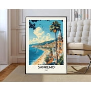 Sanremo Italian Riviera Poster, Unframed Paper Poster 8x10in