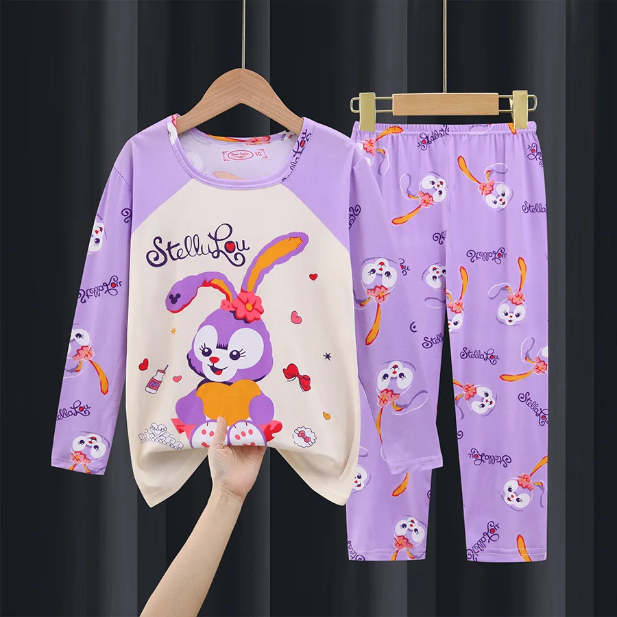 Sanrio 2024 Autumn Children‘s Milk Silk Pajama Set Kawaii Sanrioed