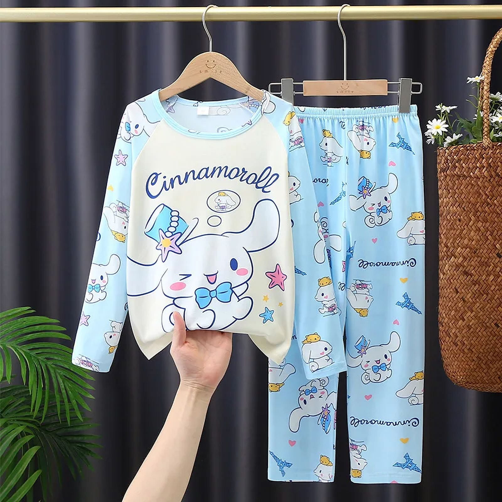 Sanrio 2024 Autumn Children‘s Milk Silk Pajama Set Kawaii Sanrioed