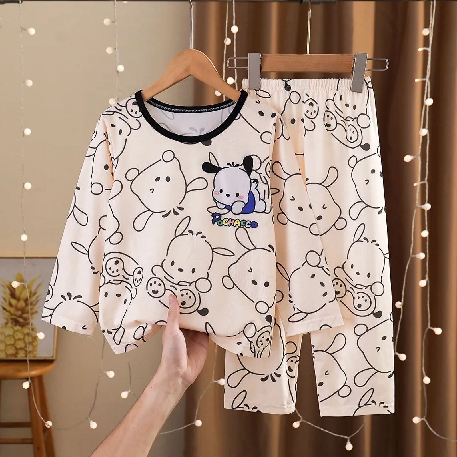 Sanrio 2024 Autumn Children‘s Milk Silk Pajama Set Kawaii Sanrioed