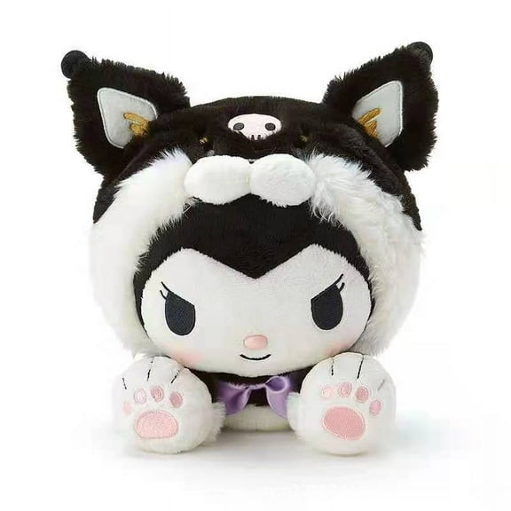Sanrio 25cm Little Devil Kuromi Shiba Inu Transformed Melody Plush Toy Cartoon Anime Kawaii Plush Stuffed Doll Kid Birthday Gift