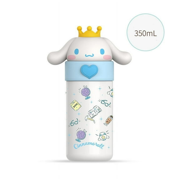 Sanrio 350ml Stainless Steel Thermos Water Bottle 316 Hello Kitty Kawaii Kuromi Cinnamoroll Melody Kids Water Bottle,Blue