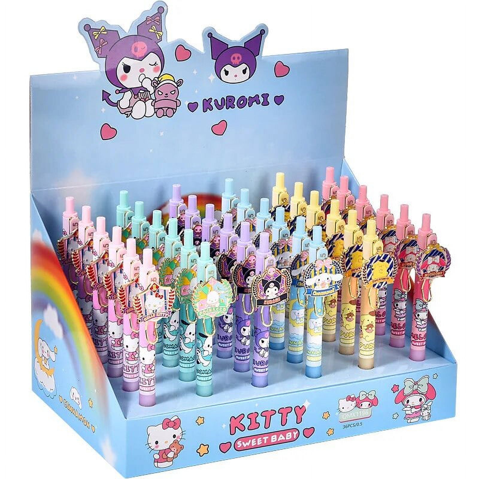 Sanrio 36pcs Gel Pens Campus Series Kuromi Hello Kitty My Melody 0.5mm