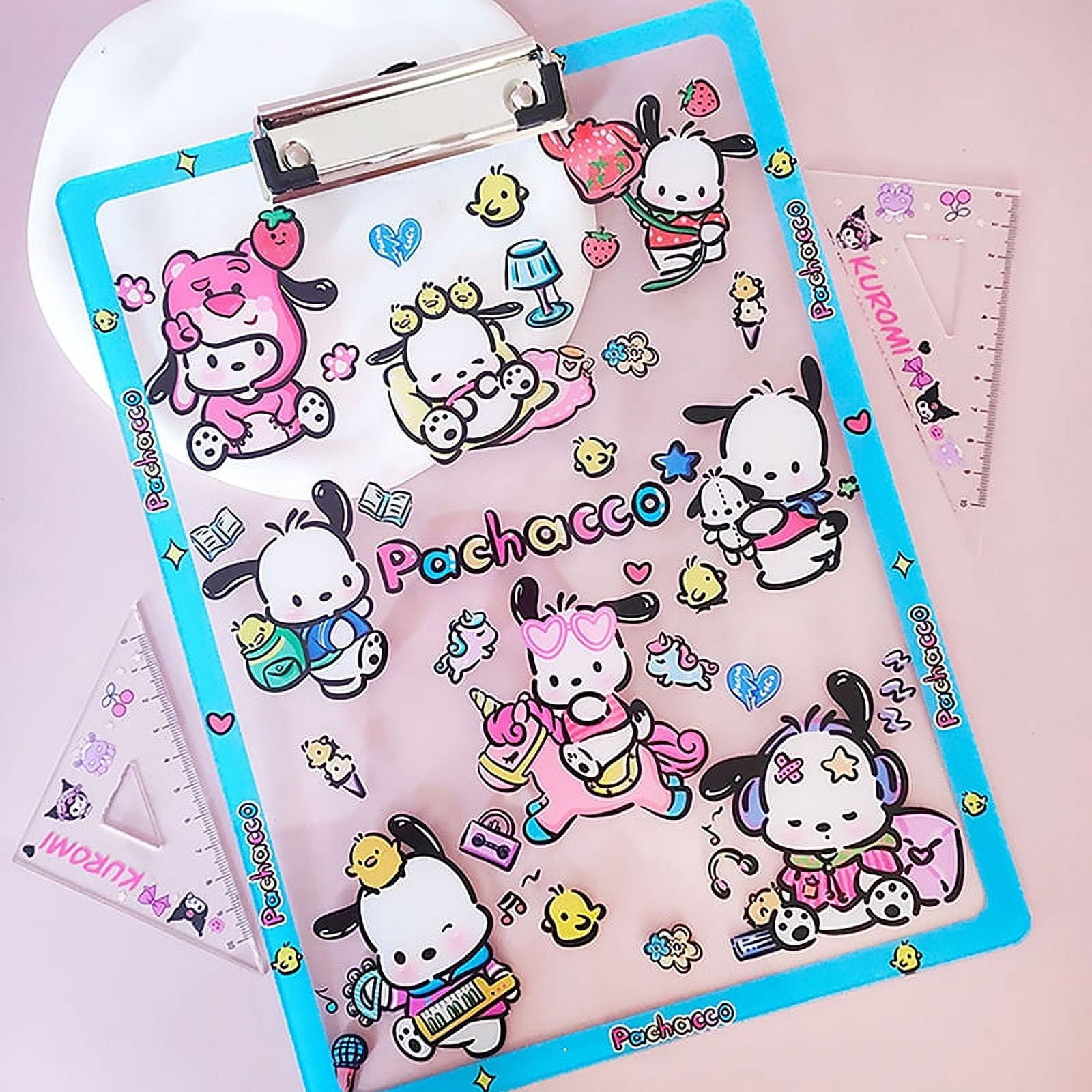 Sanrio A4 Transparent Folder Clipboard Writing Pad Cute Cartoon ...