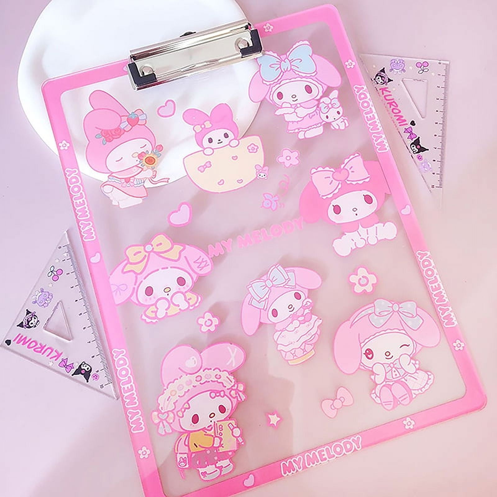 Sanrio A4 Transparent Folder Clipboard Writing Pad Cute Cartoon ...