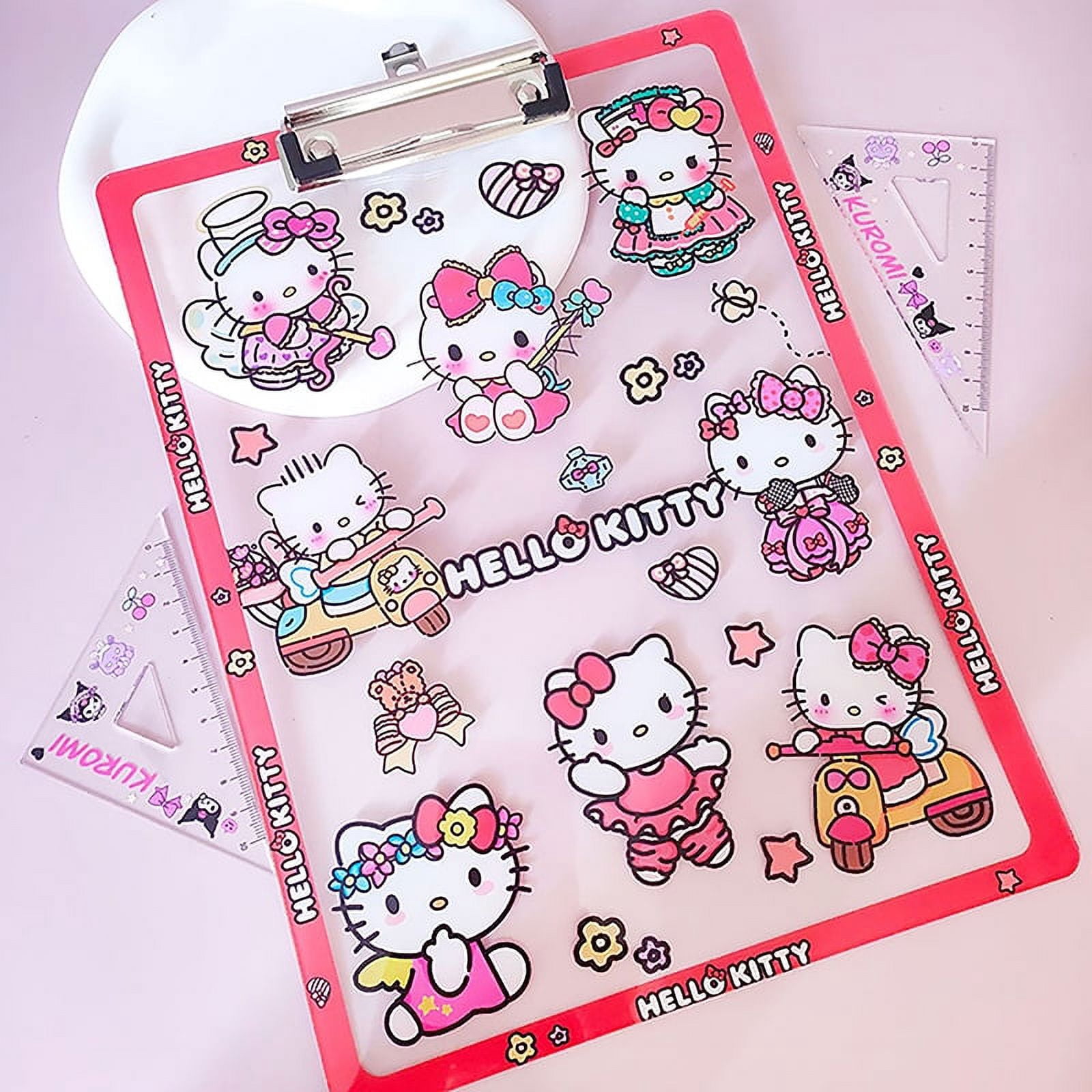 Sanrio A4 Transparent Folder Clipboard Writing Pad Cute Cartoon ...