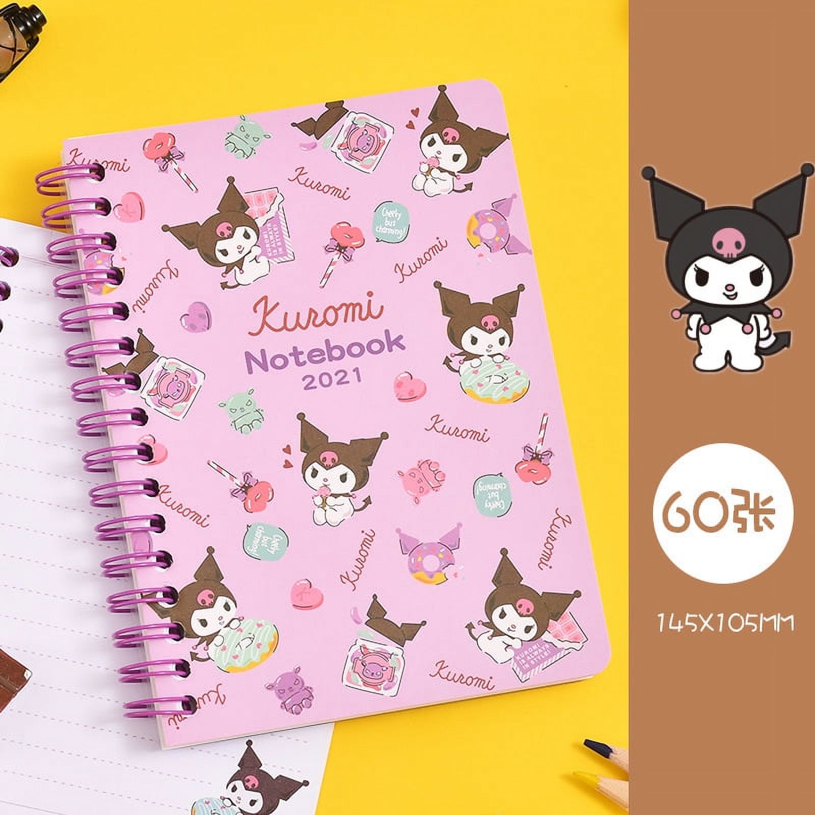 Sanrio A6 Notebook Kuromi Melody Cinnamoroll Portable Coil Account Book ...