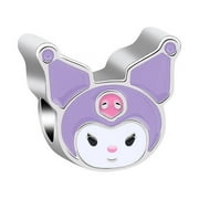 ZONGWU Sanrio Accessories Anime HelloKitty Melody Kuromi Alloy Silver Charms Bead Fits Charm Bracelet Women Pendant DIY Jewelry tzw