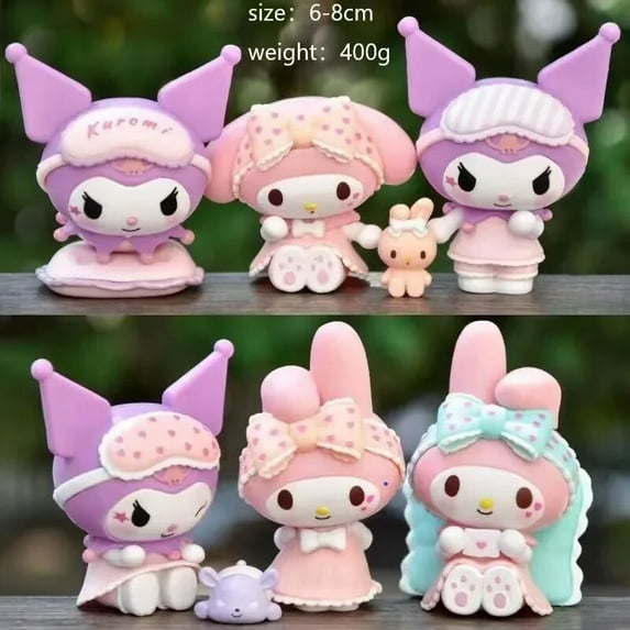 Sanrio Action Figure hello Kitty plush room decor Kuromi figurine Cinnamoroll Figures My Melody Desktop Decoration for gifts