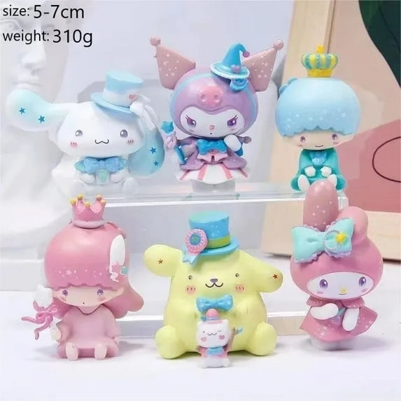 Sanrio Action Figure hello Kitty plush room decor Kuromi figurine Cinnamoroll Figures My Melody Desktop Decoration for gifts