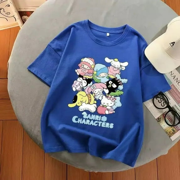 Sanrio Aesthetic Harajuku Summer New My Melody Oversized T Shirt Multicolor Graphic T Shirts Gril Gothic Y2k Top Women Clothes