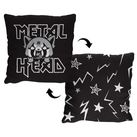 Sanrio Aggretsuko Metal Head Double Sided Jacquard Pillow