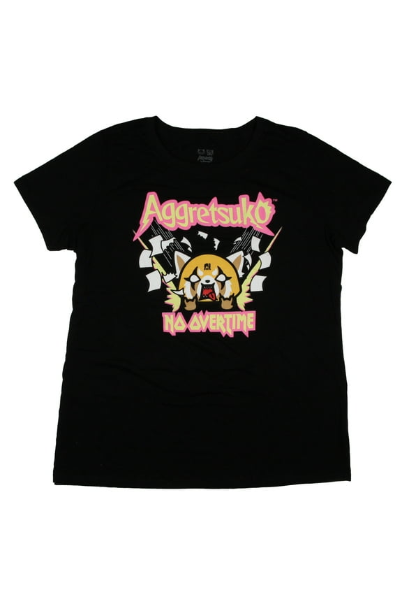 Sanrio Aggretsuko Women's No Overtime Adult Plus Size Short Sleeve T-Shirt