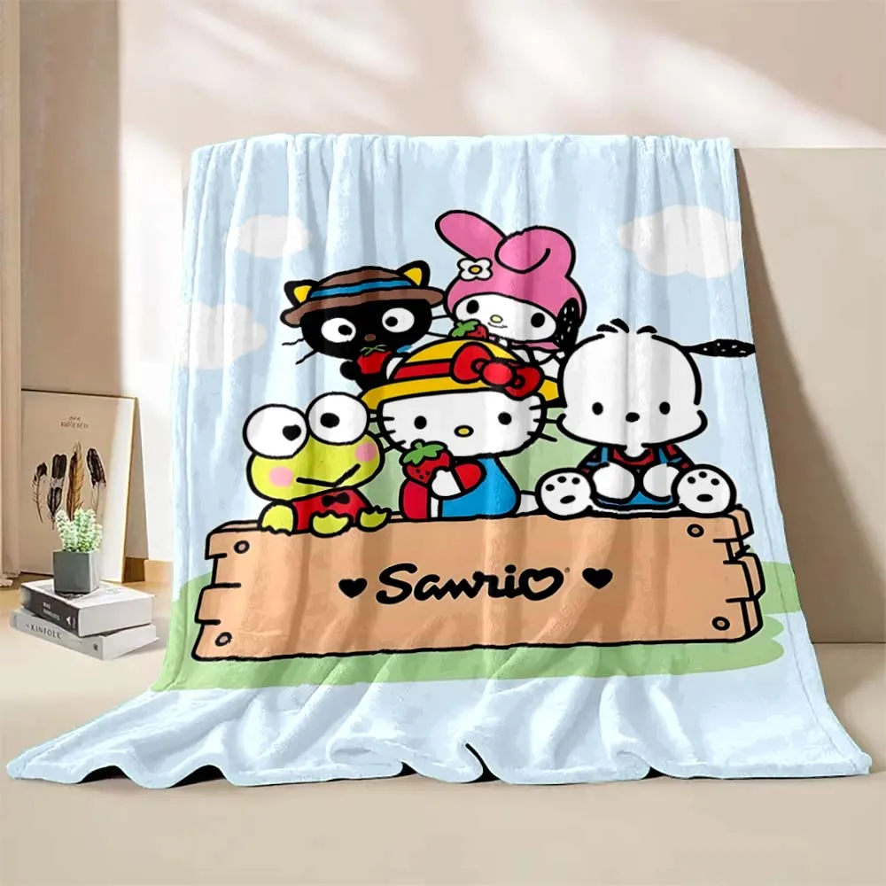 Sanrio All Character Hello Kitty Blanket Flannel Fluffy Soft Throw