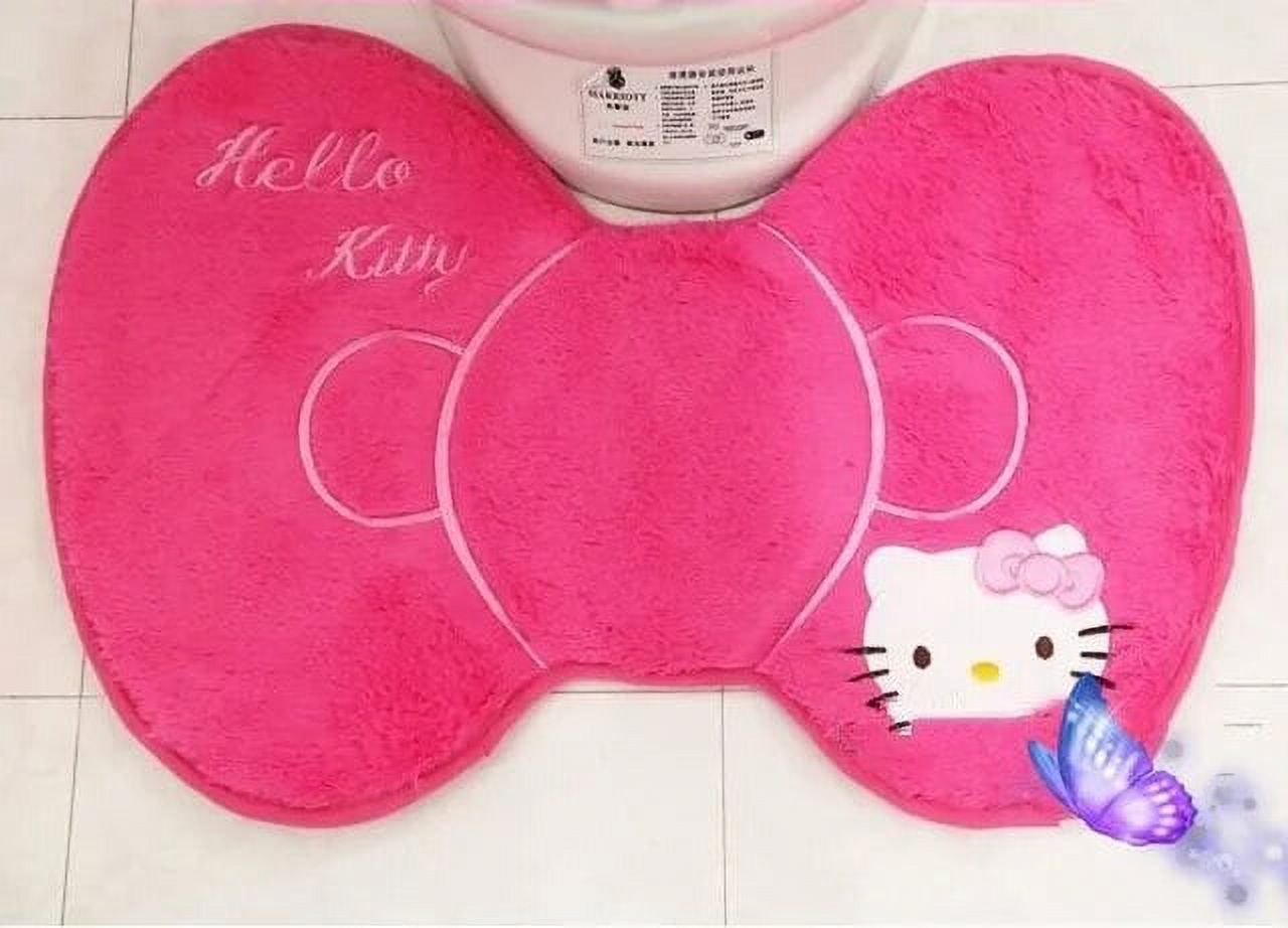 Sanrio Anime Hello Kitty Toilet Seat Cushion Three Pieces Set Restrooms