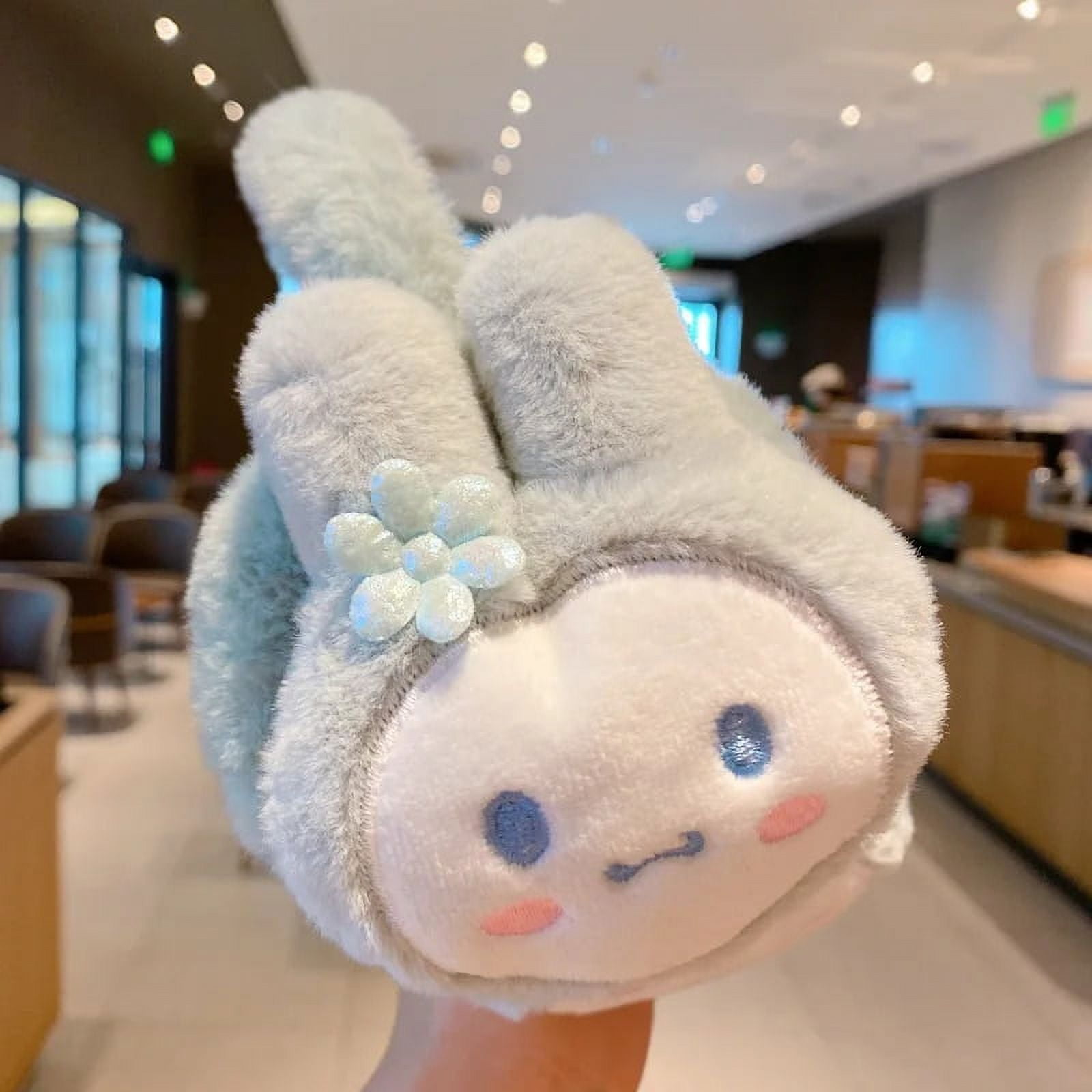 Sanrio Anime Hello kitty Earmuff Cute Cartoon Winter thickening Plush