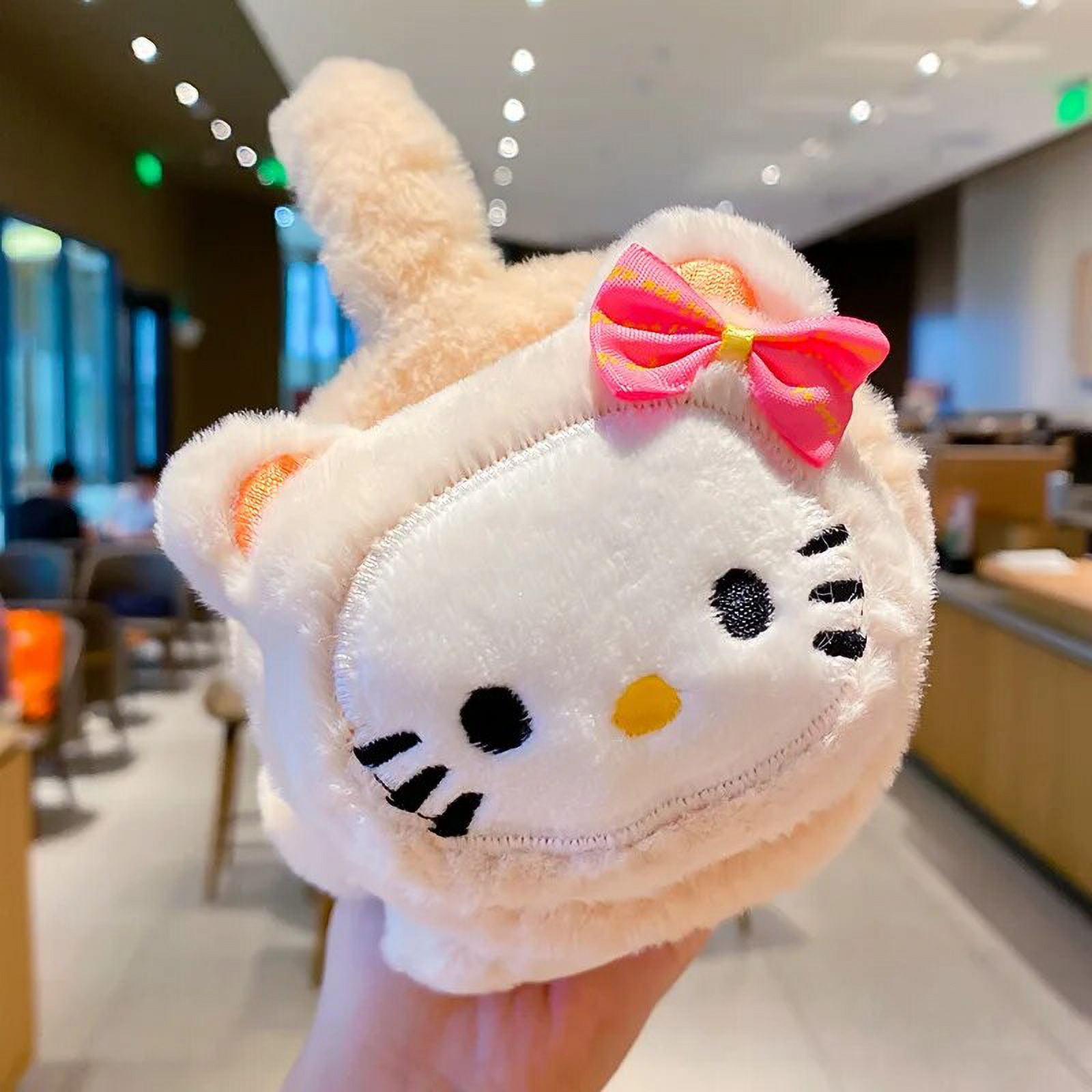 Sanrio Anime Hello kitty Earmuff Cute Cartoon Winter thickening Plush
