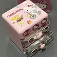 thumbnail image 1 of Sanrio Anime Kawaii Hello Kitty Multifunctional Storage Box Cute Cartoon Girly Heart Jewelry Stationery Organizer Box Gifts, 1 of 9