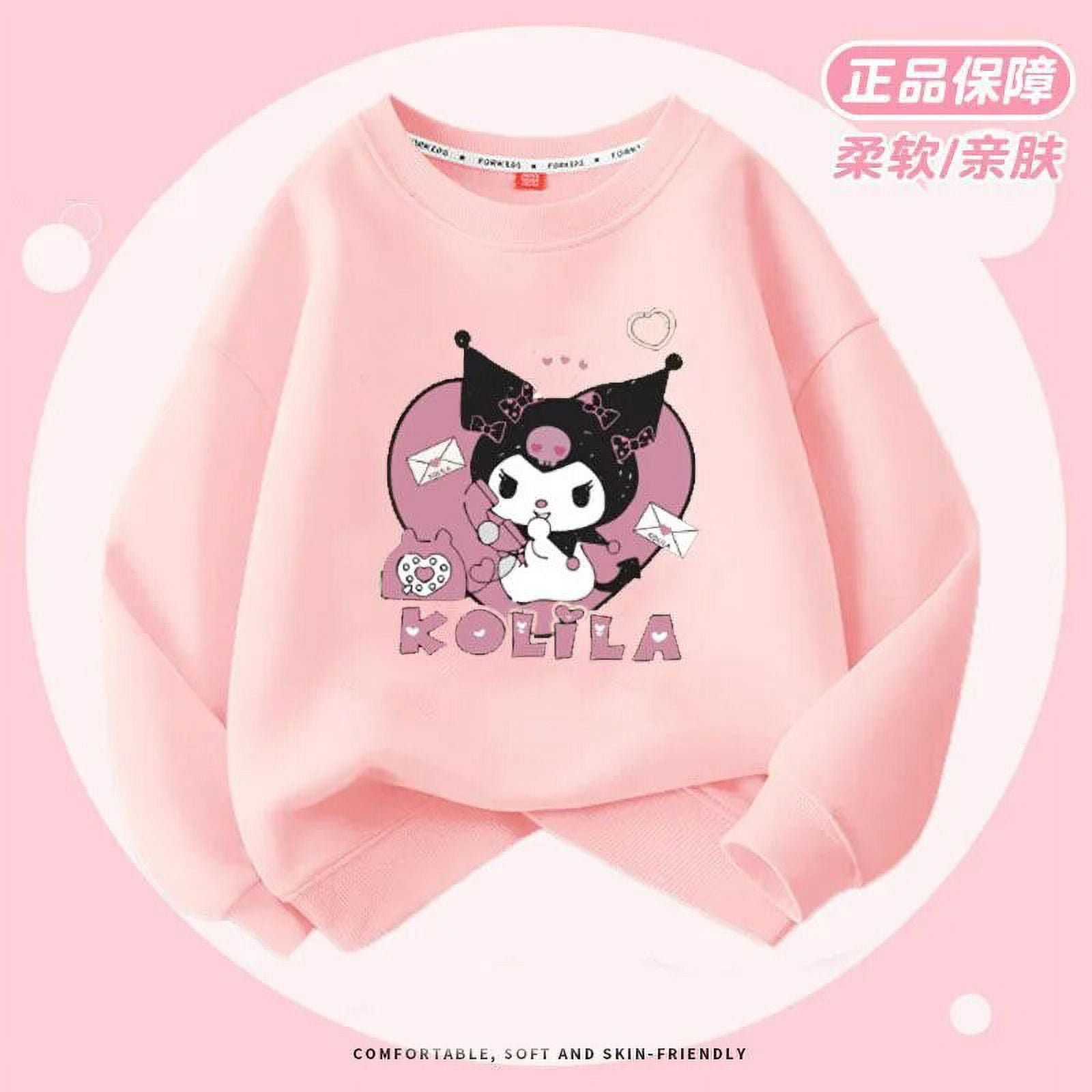 Sanrio Anime Kuromi Children Hoodie Cute Girl New Spring Autumn Sweater ...