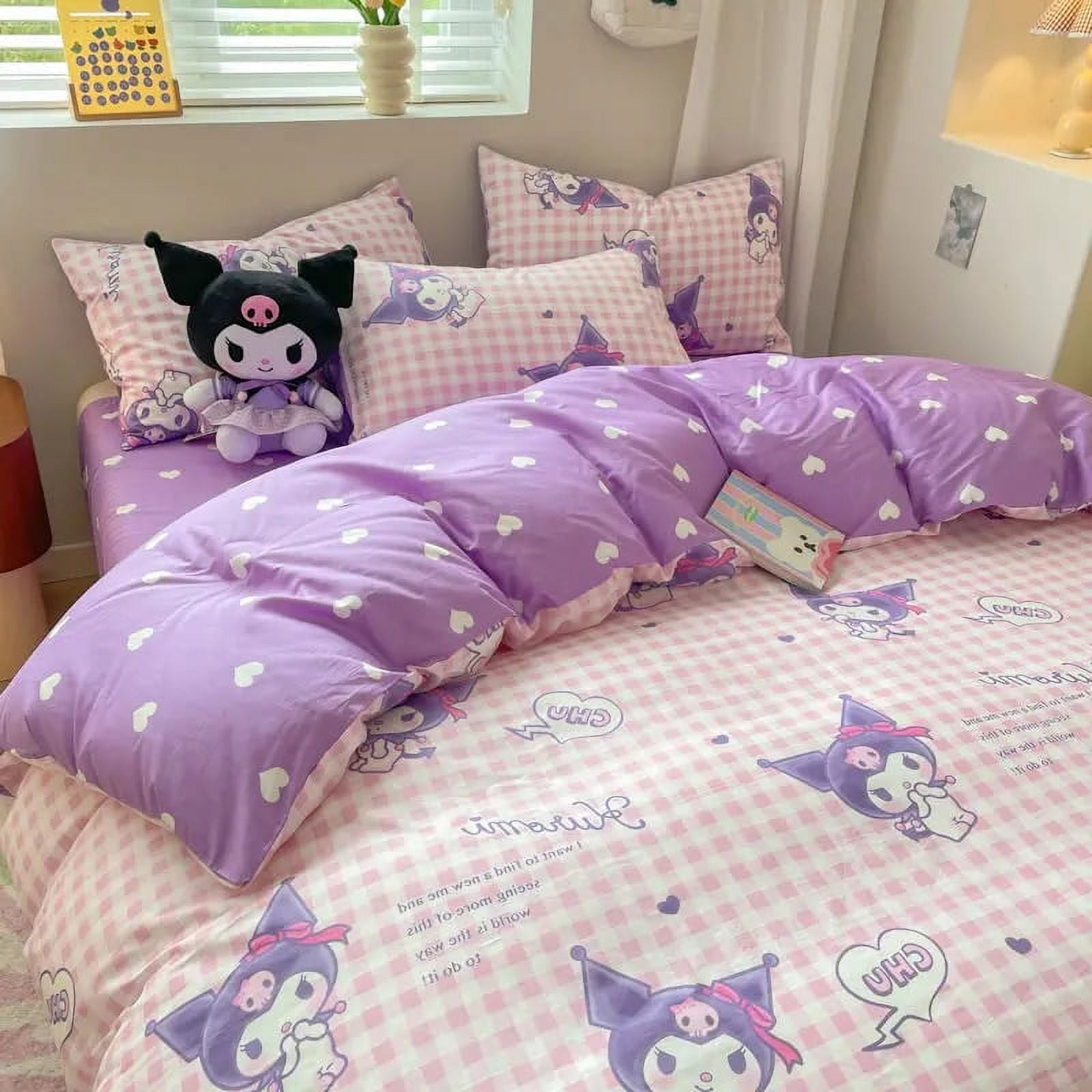 Sanrio Anime Kuromi Cinnamoroll My Melody Pure CottonFourpiece Set