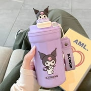 Sanrio Anime Kuromi Melody Cinnamoroll Pochacco Thermos Cup High-Capacity Stainless Steel Water Bottle Coffee Kids Birthday Gift