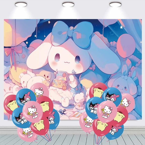 Sanrio Backdrop Balloons Banner Party Decorations Taspestry Wall Decor Background Poster Supplies