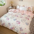 thumbnail image 1 of Sanrio Bedding Set 100%Cotton Kuromi Cinnamoroll Hello Kitty My Melody Duvet Cover Bed Sheet Pillowcase Girl Heart Home Gift, 1 of 10