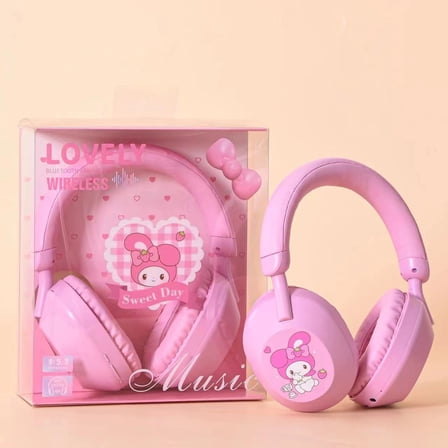 Sanrio Bluetooth Headphones Hello Kity Kuromi Cartoon Wireless Sports Earphones High Appearance Gaming Headsets Noise Reduction