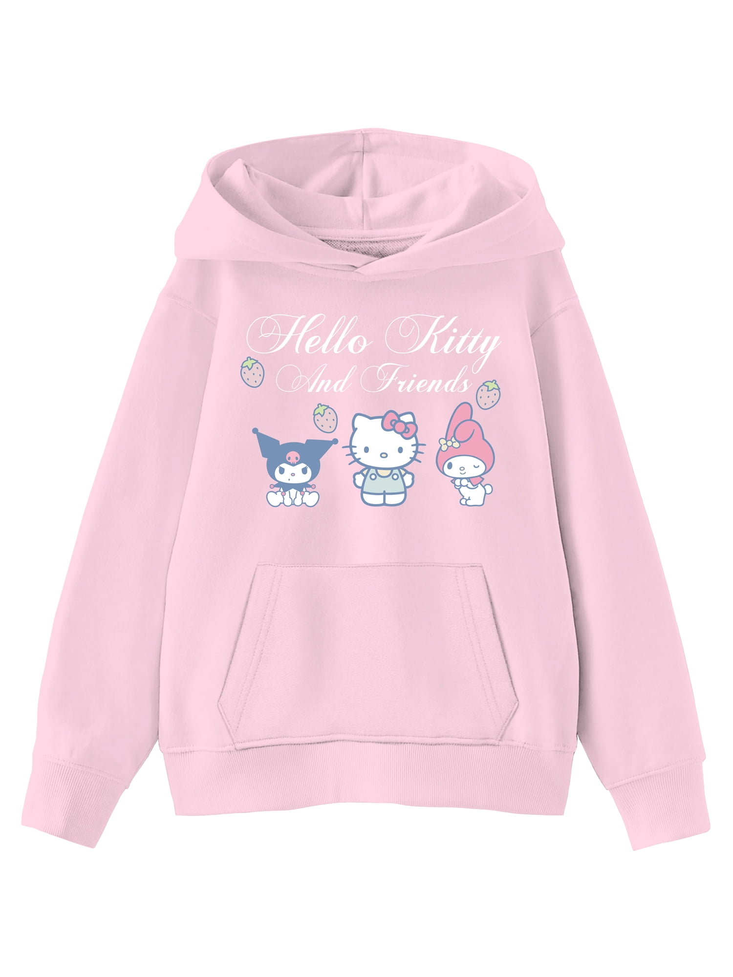 Sanrio Kids Graphic Fleece Hoodie, Hello Kitty Berries, Sizes 4-18