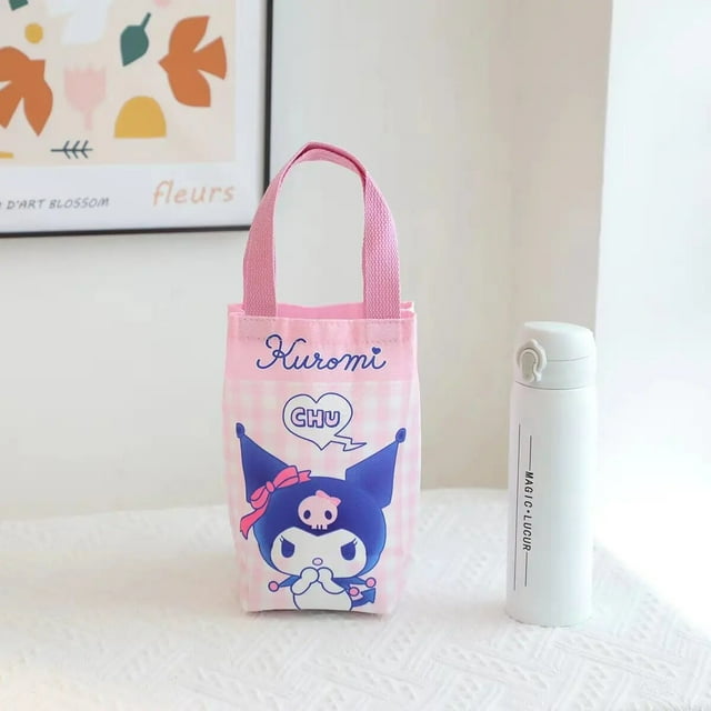 Sanrio Canvas Cup Insulation Cover Kuromi Hello Kitty Cinnamoroll ...