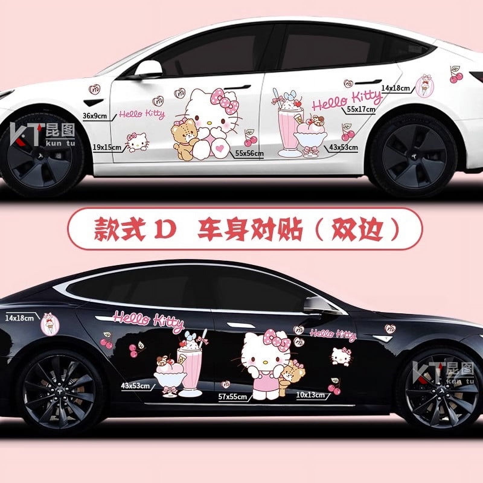 Sanrio Car Body Sticker Car Film Hello Kitty Cartoon Suitable for All ...