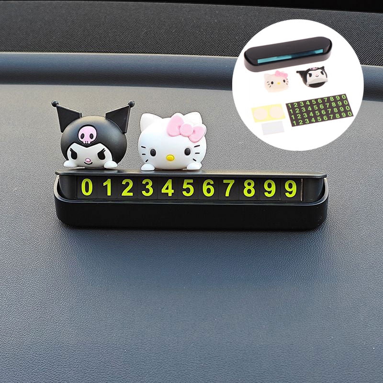 Sanrio Car Parking Sign Hidden Temporary License Plate Cute Hello Kitty