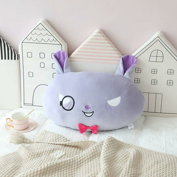 Sanrio Cartoon Anime Two Sides Baku Kuromi Pillow Blanket Two in one Soft Stuffed Pillow Portable Nap Blanket Gifts For Girl