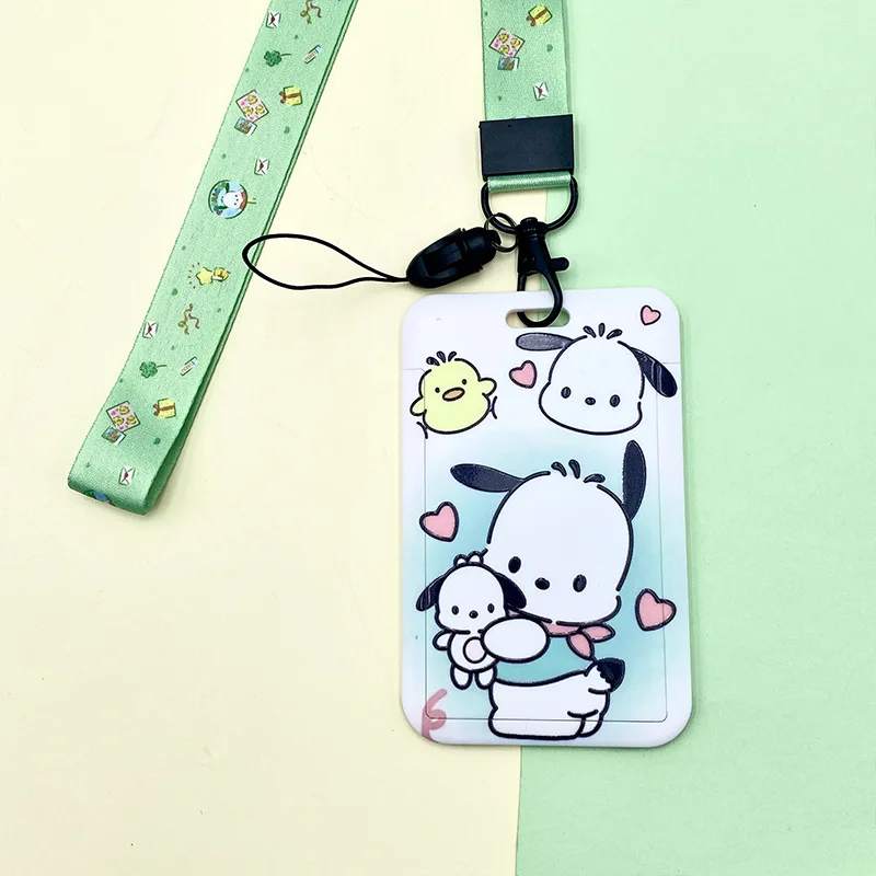 Sanrio Cartoon Card Holder Hello Kitty Kulomi Melody Printed PVC Slide