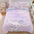 thumbnail image 1 of Sanrio Cartoon Cinnamon Roll Four-piece Set Cute Kuromi Melody Bed Sheet Personality Pochacco Home Three-piece Set, 1 of 10